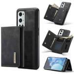 For OnePlus 9 Pro DG.MING M1 Series 3-Fold Multi Card Wallet  Back Cover Shockproof Case with Holder Function(Black)