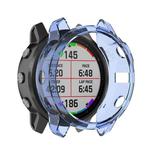 For Garmin Fenix 6S / 6S Pro Smart Watch Half Coverage TPU Protective Case(Transparent Blue)