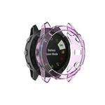 For Garmin Fenix 6X / 6X Pro Smart Watch Half Coverage TPU Protective Case(Transparent Purple)