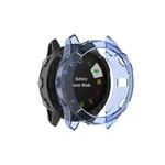 For Garmin Fenix 6X / 6X Pro Smart Watch Half Coverage TPU Protective Case(Transparent Blue)