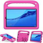 For Huawei MediaPad M5 Lite 8.0 inch Handle Portable EVA Shockproof Anti Falling Protective Case with Triangle Holder(Rose Red)