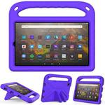 For Lenovo Tab M8 FHD TB-8505F / TB-8705X 8.0 inch & Tab M8 TB-8505 / TB-8705 / TB-8506 2021 Handle Portable EVA Shockproof Anti Falling Protective Case with Triangle Holder(Purple)