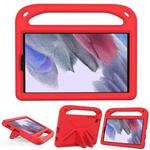 For Samsung Galaxy Tab A7 Lite 8.7 SM-T220 / SM-T225 Handle Portable EVA Shockproof Anti Falling Protective Case with Triangle Holder(Red)