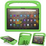 For Amazon Fire HD 10 2021 Handle Portable EVA Shockproof Anti Falling Protective Case with Triangle Holder(Green)
