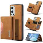 For OnePlus 9 Pro DG.MING M2 Series 3-Fold Multi Card Bag Back Cover Shockproof Case with Wallet & Holder Function(Brown)