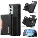 For OnePlus 9 Pro DG.MING M2 Series 3-Fold Multi Card Bag Back Cover Shockproof Case with Wallet & Holder Function(Black)