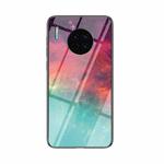 For Huawei Mate 30 Starry Sky Pattern Tempered Glass + TPU Shockproof Protective Case(Colorful Starry Sky)
