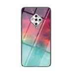 For vivo X50e Starry Sky Painted Tempered Glass TPU Shockproof Protective Case(Color Starry Sky)