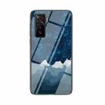 For vivo iQOO 5 5G Starry Sky Painted Tempered Glass TPU Shockproof Protective Case(Star Chess Rob)