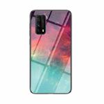 For vivo iQOO Z1x Starry Sky Painted Tempered Glass TPU Shockproof Protective Case(Color Starry Sky)