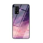 For vivo iQOO Z1x Starry Sky Painted Tempered Glass TPU Shockproof Protective Case(Dream Sky)