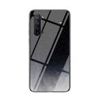 For OPPO Reno3 Starry Sky Painted Tempered Glass TPU Shockproof Protective Case(Star Crescent Moon)