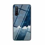 For OPPO Reno3 Starry Sky Painted Tempered Glass TPU Shockproof Protective Case(Star Chess Rob)