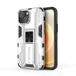 For iPhone 13 mini Supersonic PC + TPU Shock-proof Protective Case with Holder (Silver)