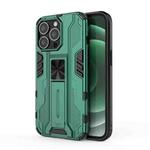 For iPhone 13 Pro Supersonic PC + TPU Shock-proof Protective Case with Holder (Green)