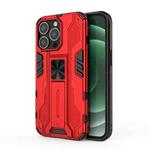 For iPhone 13 Pro Supersonic PC + TPU Shock-proof Protective Case with Holder (Red)