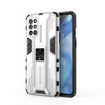 For OnePlus 9R Supersonic PC + TPU Shock-proof Protective Case with Holder(Silver)