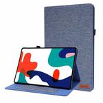 For Huawei MatePad Pro 12.6 2021 Horizontal Flip TPU + Fabric PU Leather Protective Case with Name Card Clip(Blue)