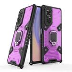 For Honor 50 SE Space PC + TPU Ring Holder Protective Case(Purple)