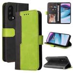For OnePlus Nord CE 5G Business Stitching-Color Horizontal Flip PU Leather Case with Holder & Card Slots & Photo Frame(Green)