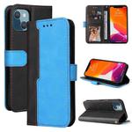 For iPhone 13 mini Business Stitching-Color Horizontal Flip PU Leather Case with Holder & Card Slots & Photo Frame (Blue)