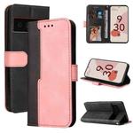 For Google Pixel 6 / Pixel 6 Pro Business Stitching-Color Horizontal Flip PU Leather Case with Holder & Card Slots & Photo Frame(Pink)