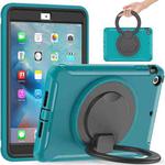 Shockproof TPU + PC Protective Case with 360 Degree Rotation Foldable Handle Grip Holder & Pen Slot For iPad mini 3 / 2 / 1(Blue)