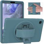 For Samsung Galaxy Tab A7 Lite 8.7 T220 360 Degree Rotation PC + TPU Protective Case with Holder & Hand-strap & Pen Slot(Light Blue)