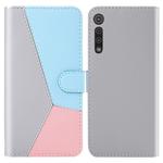 For Motorola Moto G8 Play Tricolor Stitching Horizontal Flip TPU + PU Leather Case with Holder & Card Slots & Wallet(Grey)
