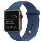 Silicone Watch Band For Apple Watch Series 8&7 41mm / SE 2&6&SE&5&4 40mm / 3&2&1 38mm(Sea Blue)
