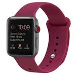Silicone Watch Band For Apple Watch Ultra 49mm / Series 8&7 45mm / SE 2&6&SE&5&4 44mm / 3&2&1 42mm(Rose Red)