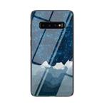 For Samsung Galaxy S10 Starry Sky Painted Tempered Glass TPU Shockproof Protective Case(Star Chess Rob)