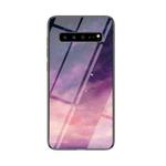 For Samsung Galaxy S10 5G Starry Sky Painted Tempered Glass TPU Shockproof Protective Case(Dream Sky)