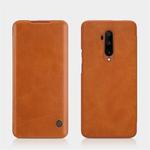 For OnePlus 7T Pro NILLKIN QIN Series Crazy Horse Texture Horizontal Flip Leather Case with Card Slot(Brown)