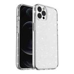 For iPhone 13 Pro Max Shockproof Terminator Style Glitter Powder Protective Case (White)