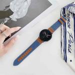 20mm Denim Leather Watch Band(Light Blue)