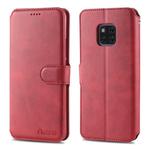 For Huawei Mate 20 Pro AZNS Calf Texture Magnetic Horizontal Flip PU Leather Case with Holder & Card Slots & Photo Frame(Red)