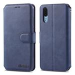 For Huawei P20 AZNS Calf Texture Magnetic Horizontal Flip PU Leather Case with Holder & Card Slots & Photo Frame(Blue)