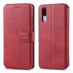 For Huawei P20 AZNS Calf Texture Magnetic Horizontal Flip PU Leather Case with Holder & Card Slots & Photo Frame(Red)