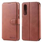 For Huawei P30 AZNS Calf Texture Magnetic Horizontal Flip PU Leather Case with Holder & Card Slots & Photo Frame(Brown)