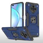 For Infinix Zero 8 Magnetic Armor Shockproof TPU + PC Case with Metal Ring Holder(Blue)