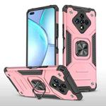 For Infinix Zero 8 Magnetic Armor Shockproof TPU + PC Case with Metal Ring Holder(Rose Gold)