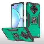 For Infinix Zero 8 Magnetic Armor Shockproof TPU + PC Case with Metal Ring Holder(Dark Green)