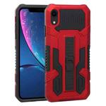 For iPhone XR Vanguard Warrior All Inclusive Double-color Shockproof TPU + PC Protective Case with Holder(Red)