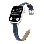 Bamboo Joint with Beads Leather Watch Band Watch Band For Apple Watch Series 9&8&7 41mm / SE 3&SE 2&6&SE&5&4 40mm / 3&2&1 38mm(Blue)