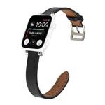 Single Circle 14mm with Beads Style Leather Watch Band Watch Band For Apple Watch Series 9&8&7 41mm / SE 3&SE 2&6&SE&5&4 40mm / 3&2&1 38mm(Black)