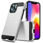For iPhone 13 mini Brushed Texture Shockproof Protective Case (White)