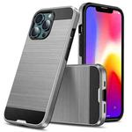 For iPhone 13 Pro Brushed Texture Shockproof Protective Case (Silver)