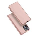 DUX DUCIS Skin Pro Series Shockproof Horizontal Flip Leather Case with Holder & Card Slots For iPhone 13 mini(Rose Gold)