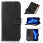 For iPhone 13 Pro Max Litchi Texture PU + TPU Horizontal Flip Leather Case with Holder & Card Slots & Wallet (Black)